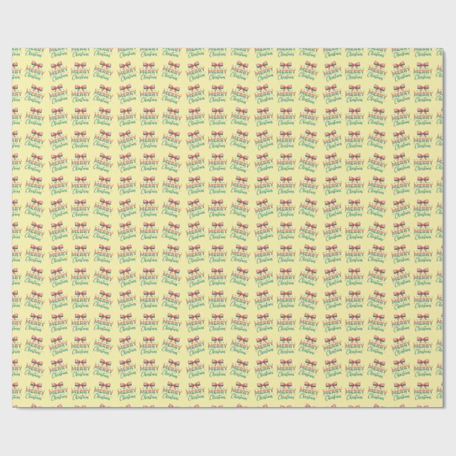 Glad jul Festiv båge presentpapper (Platt)