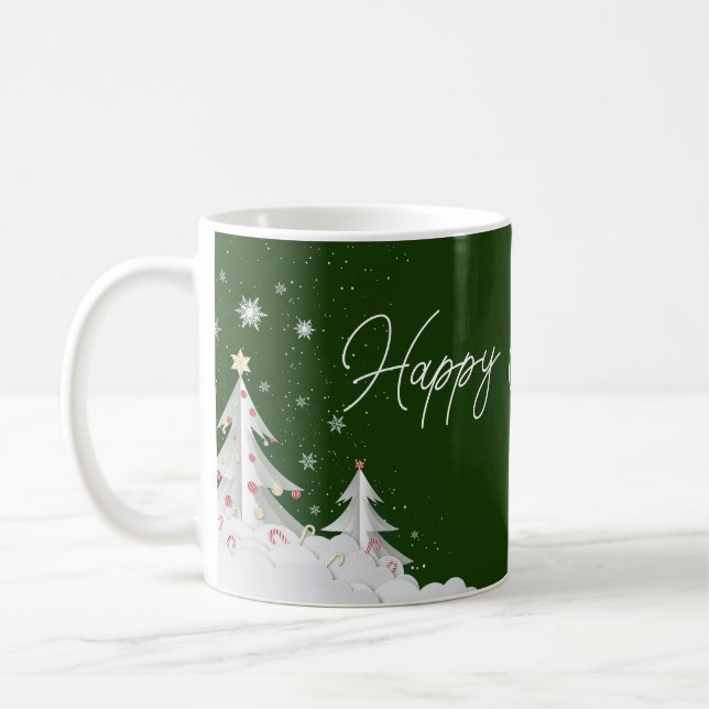 Glad jul – Festiv grön mugg (Vänster)