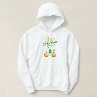 Glad jul Festiv Träd & Ornament Design Hoodie