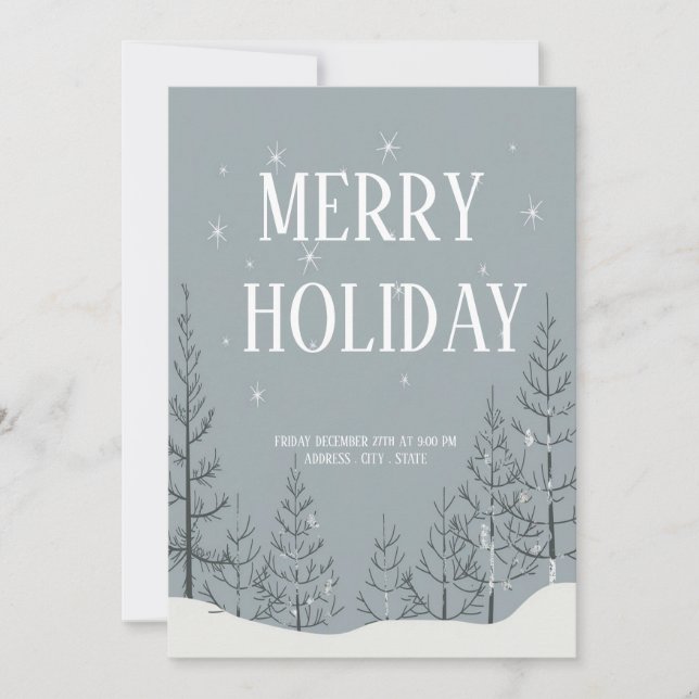 Glad Jul Festlig Julfest Inbjudan (Framsida)