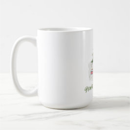 glad jul festlig söt modern träd rustik kaffemugg