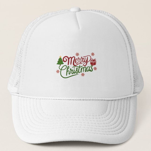 Glad jul Festlig Truckerhatt Keps (Framsida)