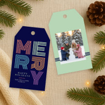 Glad jul Fet Färgrik Typografi Foto