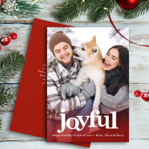 Glad Jul Fet Typografi Minimal Röd
