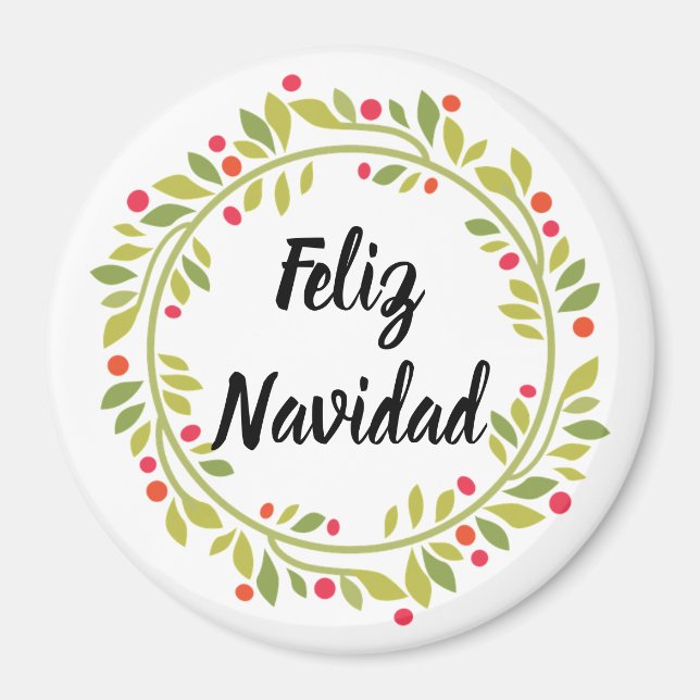 Glad jul firande krans jul magnet (Framsidan)
