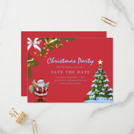 Glad jul firande Spara datumet Inbjudan Vykort