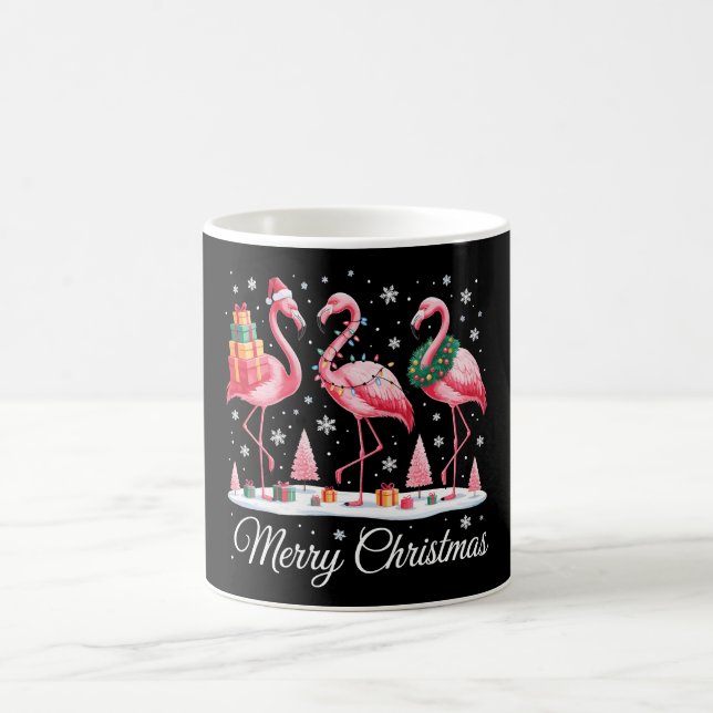 Glad Jul Flamingo Ljus Jul Tomte Hatt Kaffemugg (Center)