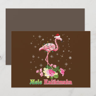 Glad jul Flamingo Tomte Jul Merry Inbjudningar