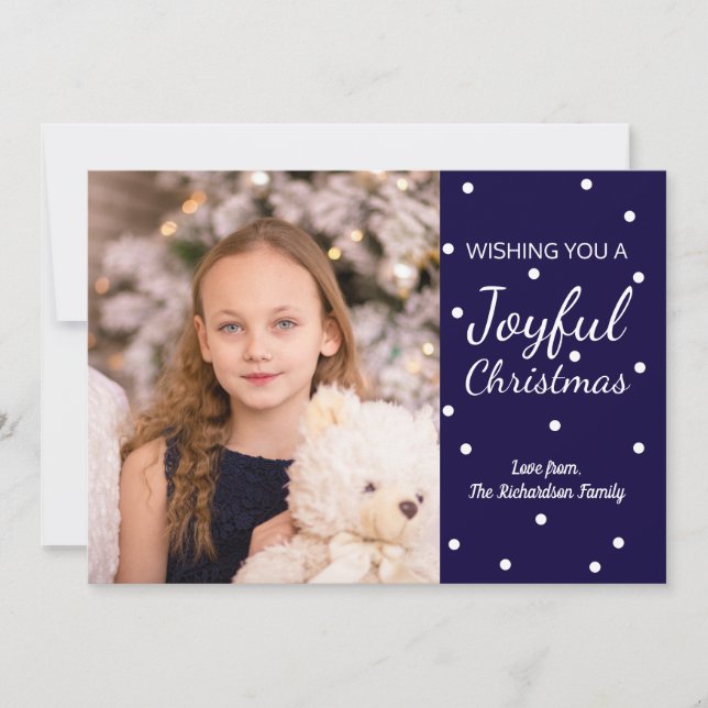 Glad jul flottansyra fyra semester fotokort julkort (Framsida)