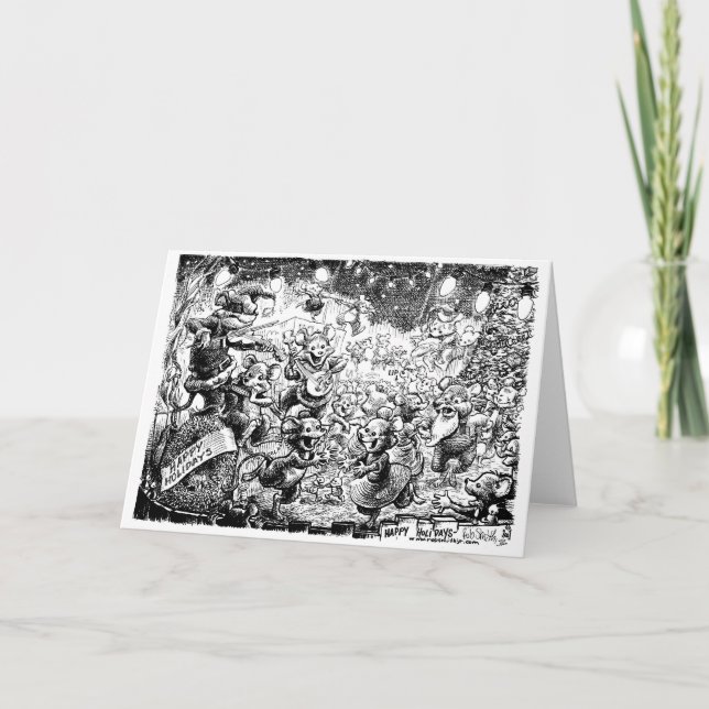 Glad jul för en mus helgkort (Framsida)