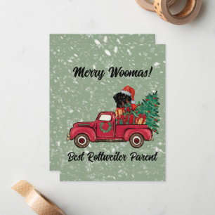 Glad Jul för Hundarna! Bästa Rottweiler Mamma Pers Anteckningskort