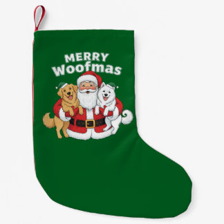 Glad Jul för Hundarna Liten Julstrumpa
