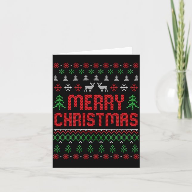 Glad jul-föreställning kort (Framsida)