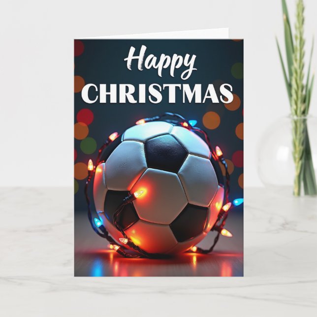 Glad jul fotbollskort kort (Framsida)