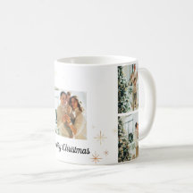 Glad jul Foto Mugg – Din Familjekollage