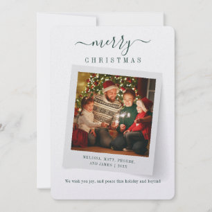 Glad jul Foto Script Modern Festiv Julkort