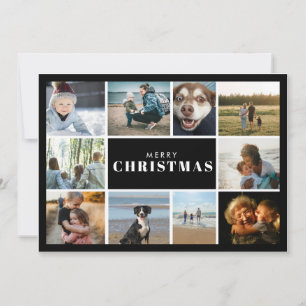 Glad jul fotokollage julkort