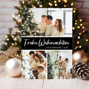 Glad jul fotokollage julkort