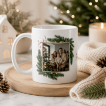 Glad jul fotoram för personlig familj