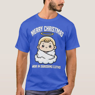 GLAD JUL FRÄLSAREN I SVÖP KLÄDER Ba familj T Shirt