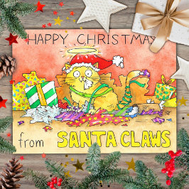Glad jul från Santa Claws Vykort