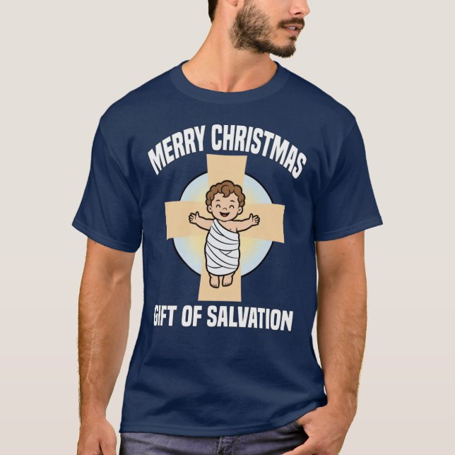 GLAD JUL FRLÄLSNINGENS GÅVA Ba gåva T Shirt (Framsida)