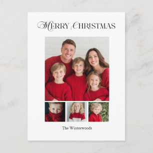 Glad jul Fyra Foto Design Helg Vykort