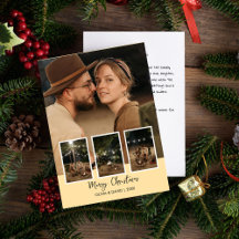 Glad jul fyrfoto julkort