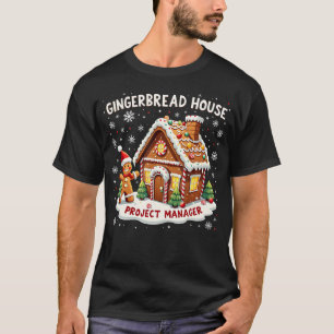 Glad jul Gingerbread House Projektledare T Shirt