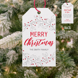 Glad jul/God jul presentetikett