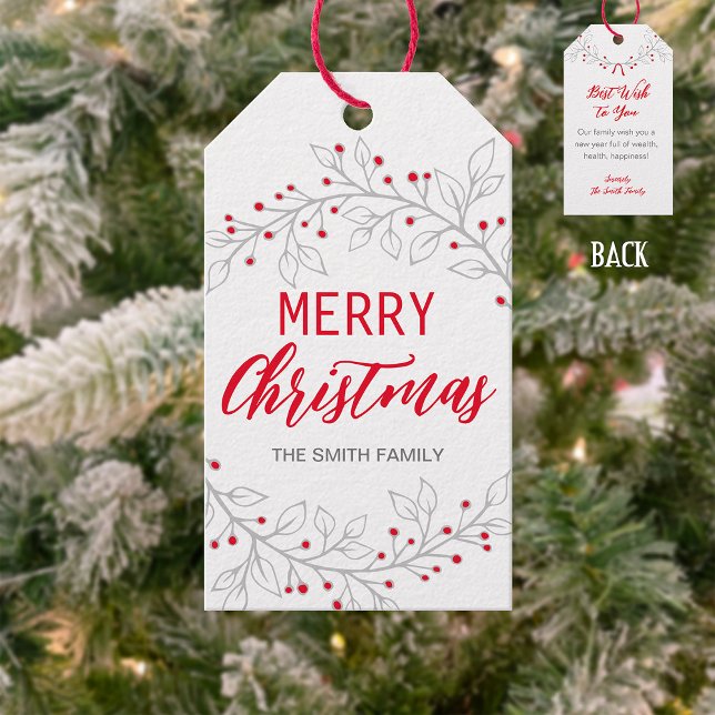 Glad jul/God jul presentetikett (Skapare uppladdad)