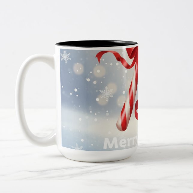 Glad Jul Godisstav -  Två-Tonad Mugg (Vänster)
