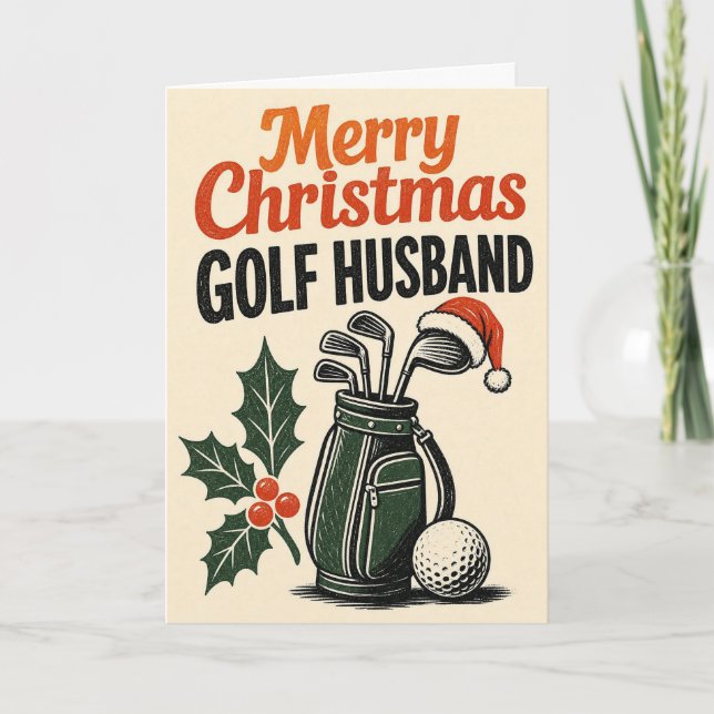 Glad jul golfmake kort (Framsida)