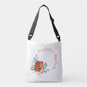 Glad jul Gott nytt år Krans Totebag Axelväska