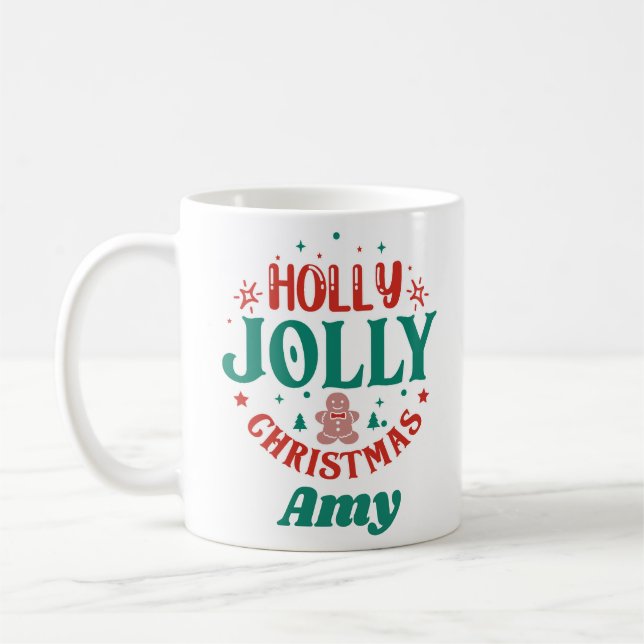 Glad Jul Gottpepparkakor Retro Kaffemugg (Vänster)