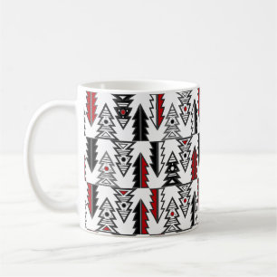 Glad jul gran abstrakt modern geometrisk o kaffemugg