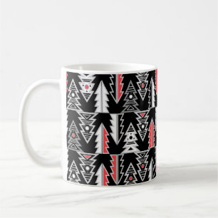Glad jul gran abstrakt modern geometrisk o kaffemugg