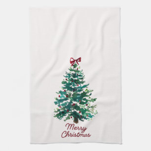 Glad jul Gran Kökshandduk