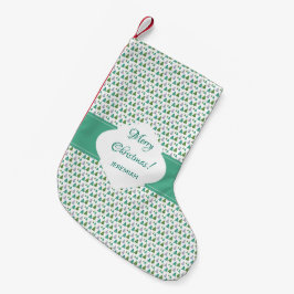 Glad Jul Gran Mintgrön Monogram Liten Julstrumpa