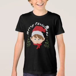 Glad jul gran och tomtehatt  t shirt