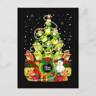 Glad jul Groda Julgran Xmas Grodor Vykort