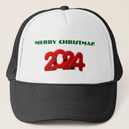 Glad jul Grön text 2024 Röd text Stilig Keps