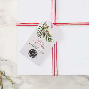 Glad jul Grönskande näringslivs logotyp Presentetikett