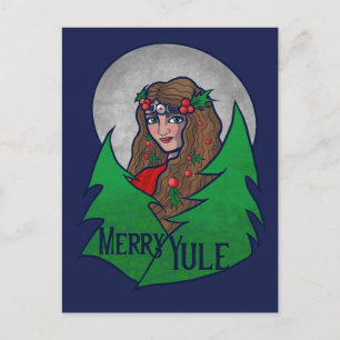 Glad Jul Gudinne Konst Pagan och Wiccan Jul Vykort