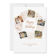 Glad jul guld julkrans fotokollage