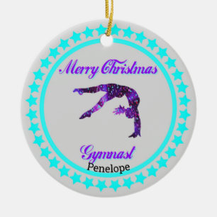 Glad jul Gymnastik Keramisk Ornament
