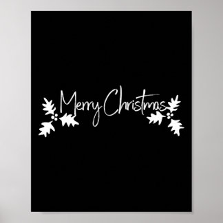 Glad jul Handskriftsskrift Med Holly Poster