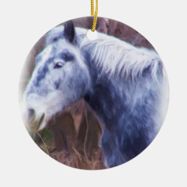 Glad jul Häst prydnad Julgransprydnad Keramik (Framsidan)