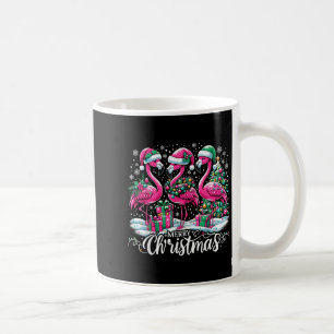Glad jul hatt jultomte flamingo ljus jul kaffemugg
