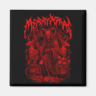 Glad Jul Heavy Metal Band Parodi Death Metal Vin Magnet